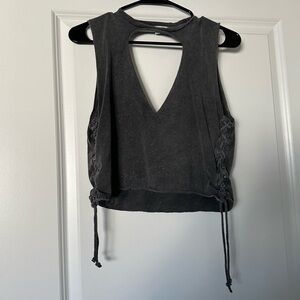 Women’s cut out crop tank top, “one size” fits as a small
